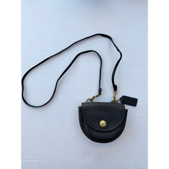 Vintage COACH NAVY MINI TURN LOCK Crossbody CONVERTIBLE Belt Bag 9826 USA Nice - Picture 2 of 14